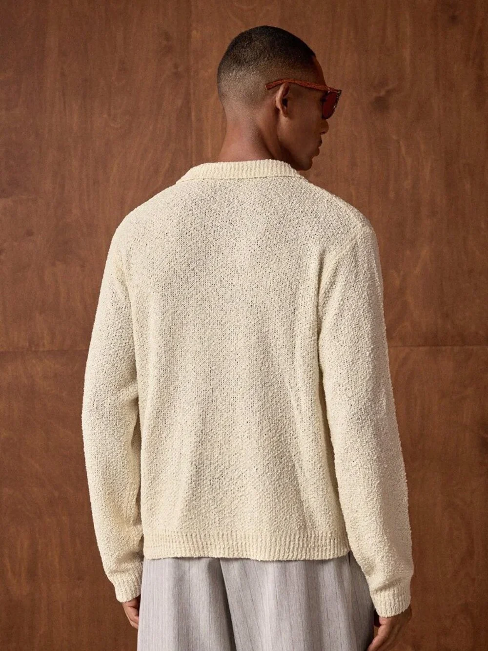 Apricot Casual Men's Long Sleeve Sweater